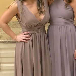 heavenly hues taupe maxi dress